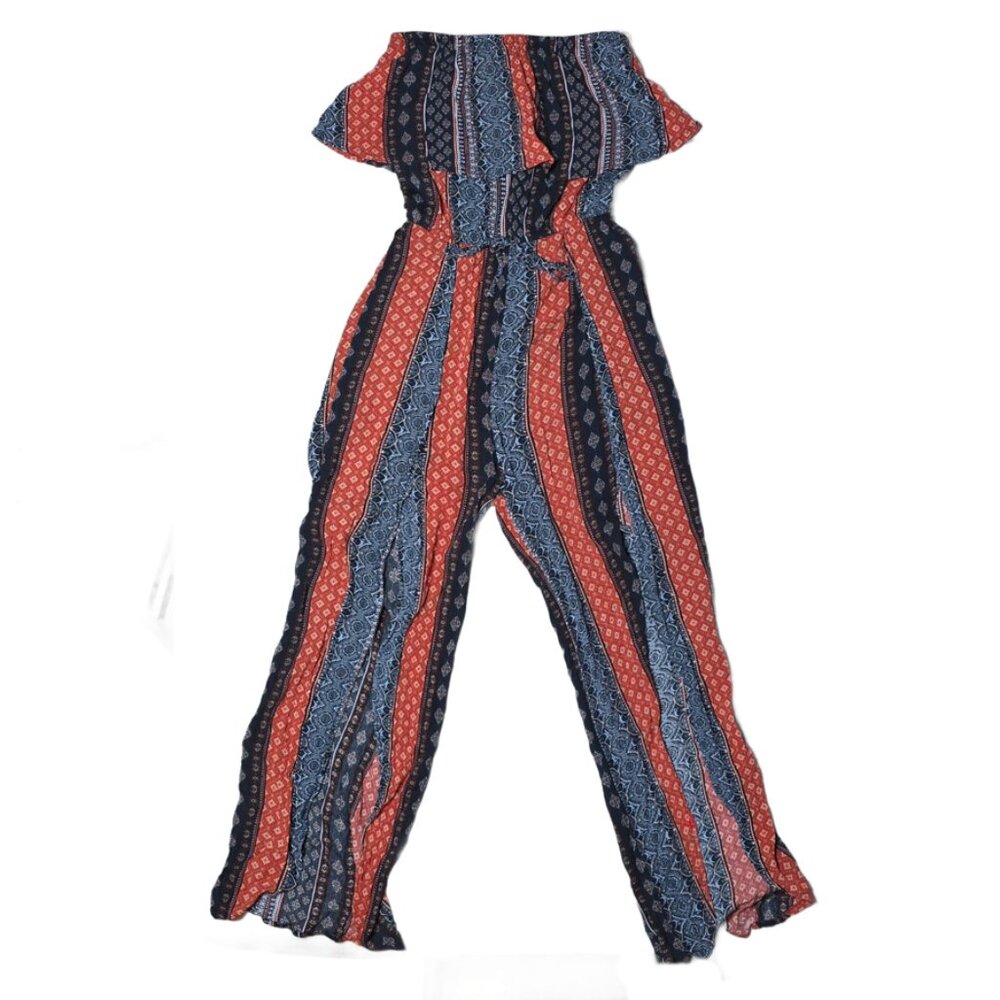 Rue21 Off-Shoulder Boho Print Wide Leg Jumpsuit - Size XS